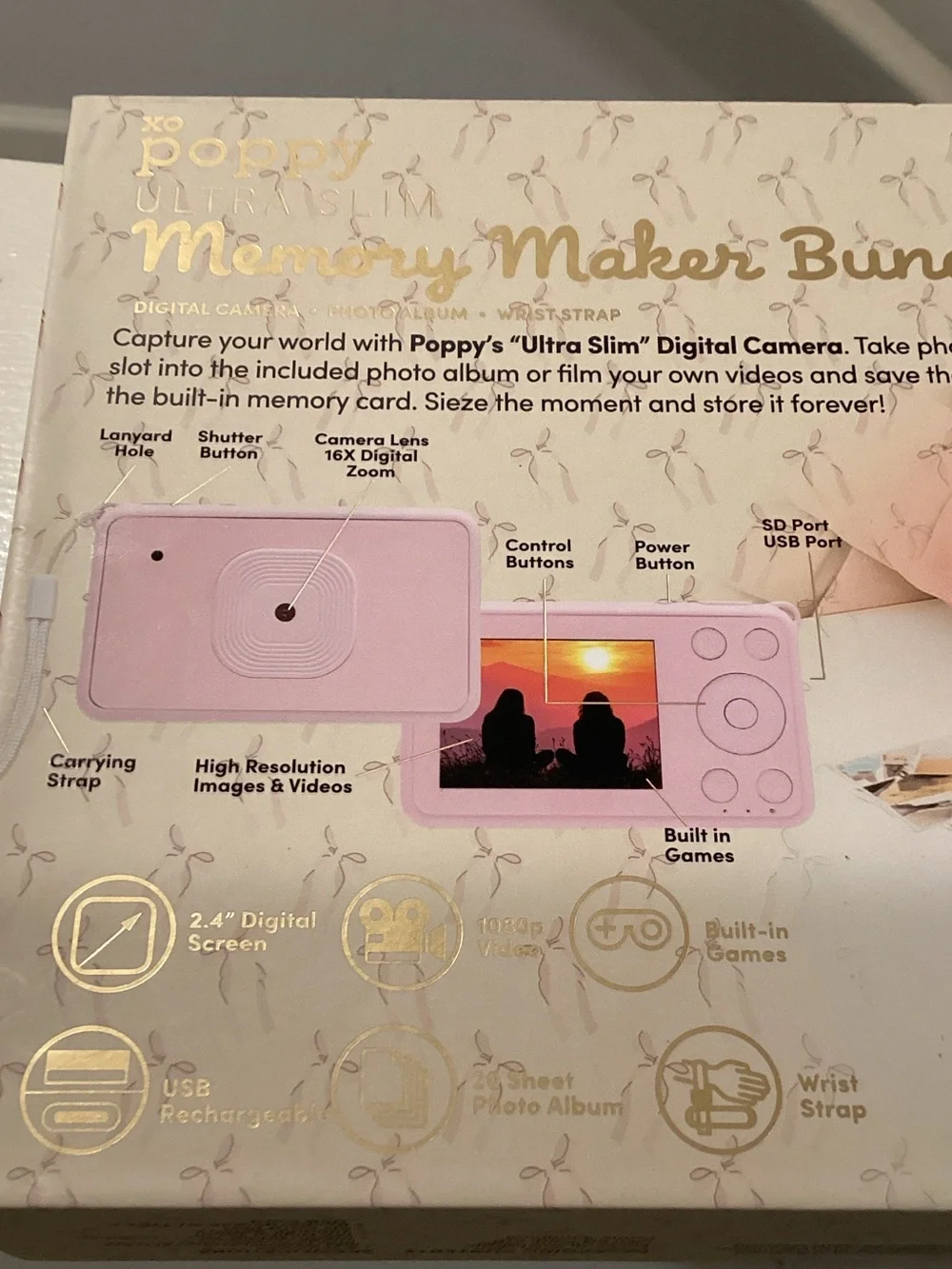 xo poppy digital camera— Pink